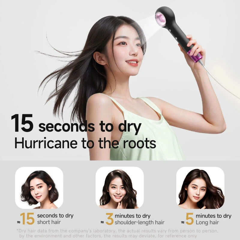 (image for) VTT D5 1200W Professional Hair Dryer Fast Drying 400 Million Negative Ion Salon Hairstyle 110000RPM High Speed Hair Dryer